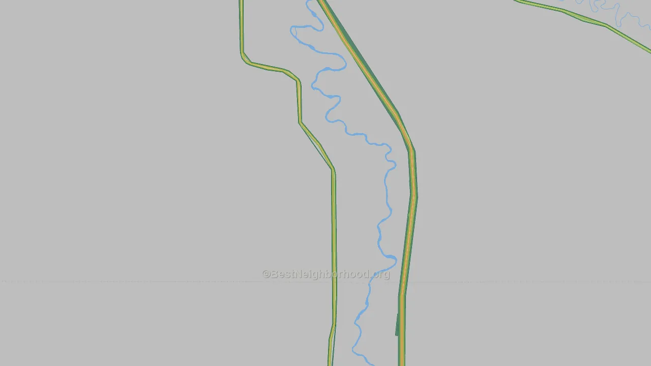 Manderson, WY Map of Noise Levels in Manderson