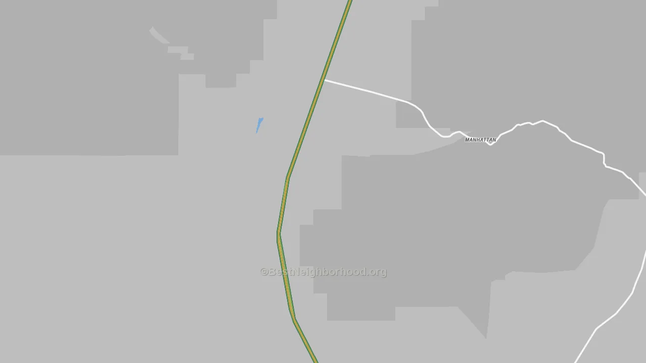 Manhattan, NV Map of Noise Levels in Manhattan