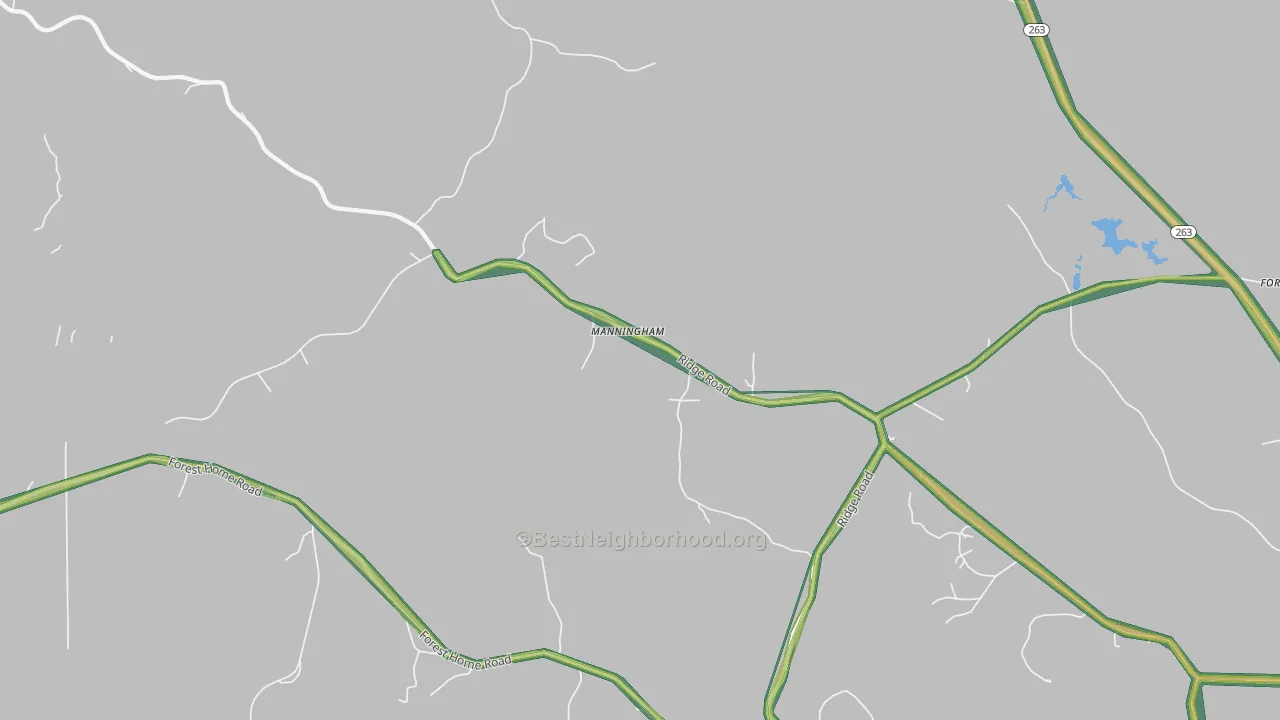 Manningham, AL Map of Noise Levels in Manningham