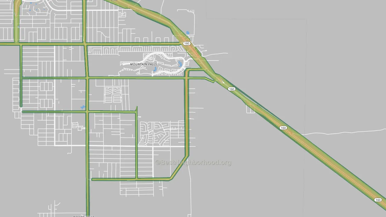 Manse, NV Map of Noise Levels in Manse