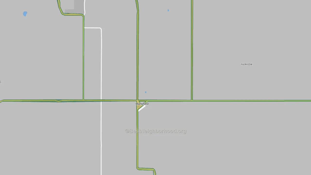Mansfield, WA Map of Noise Levels in Mansfield