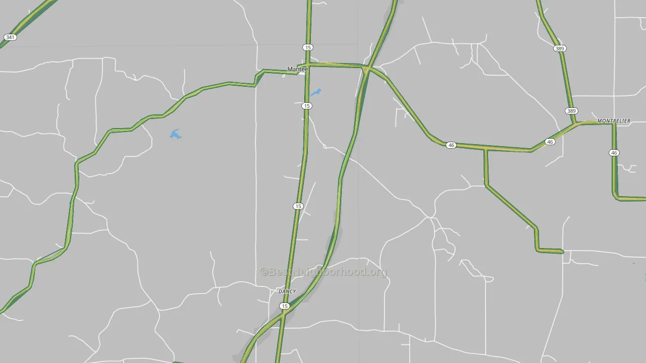 Mantee, MS Map of Noise Levels in Mantee