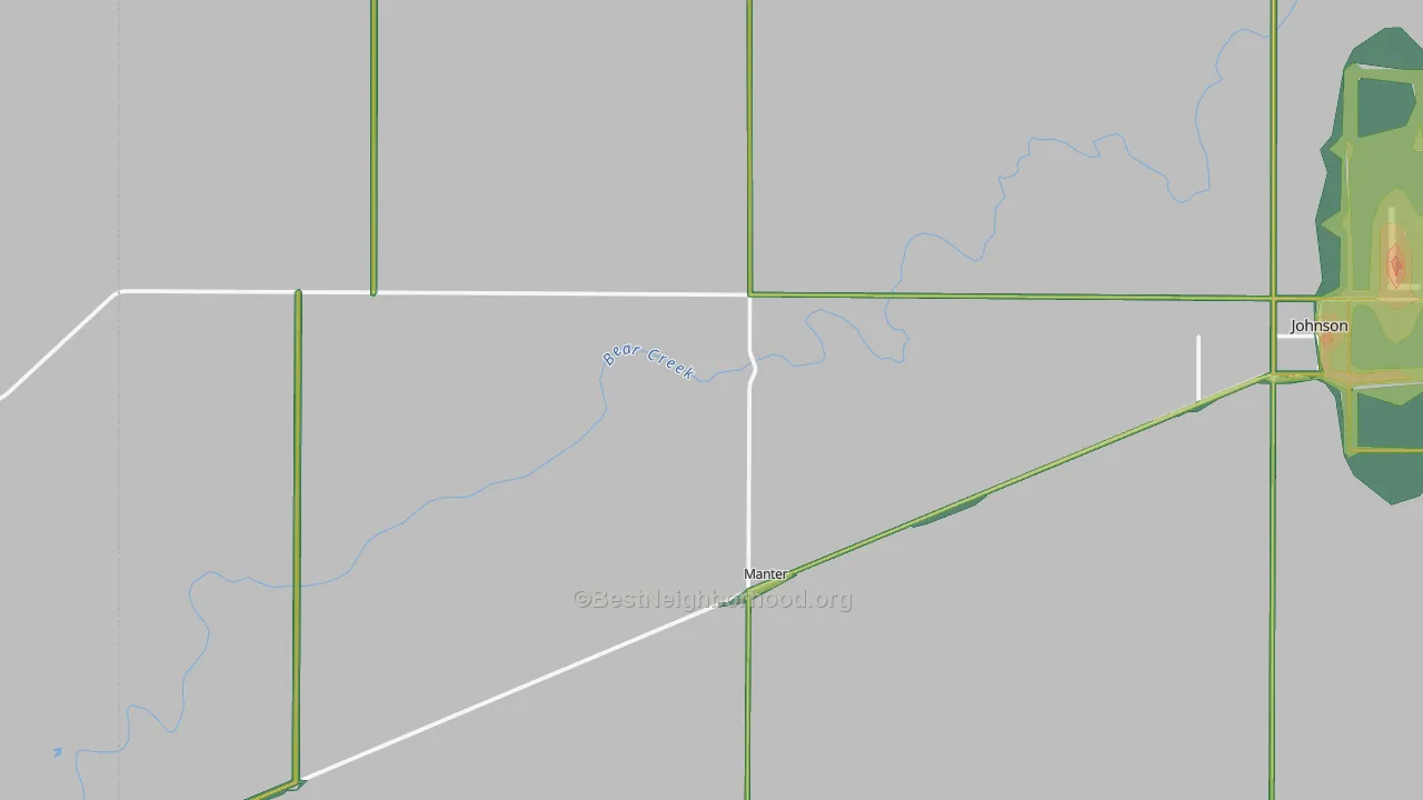 Manter, KS Map of Noise Levels in Manter