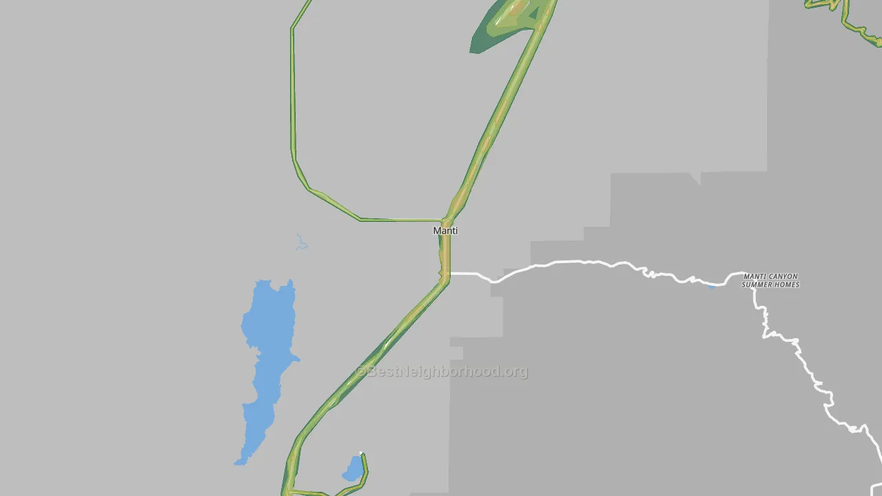 Manti, UT Map of Noise Levels in Manti