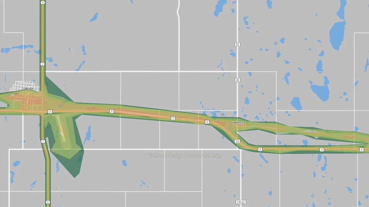 Mapes, ND Map of Noise Levels in Mapes
