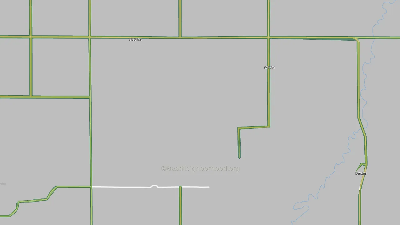 Maple City, KS Map of Noise Levels in Maple City