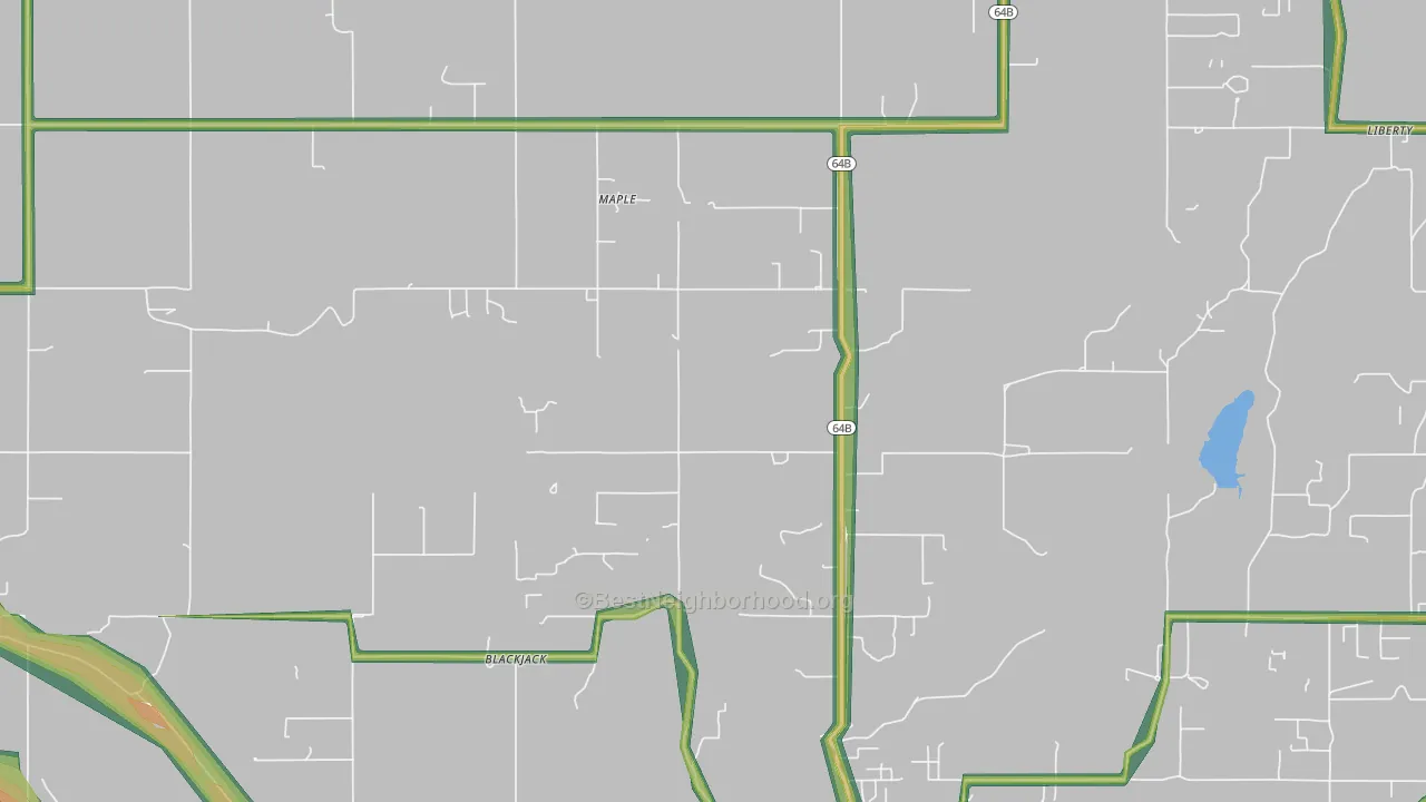 Maple, OK Map of Noise Levels in Maple