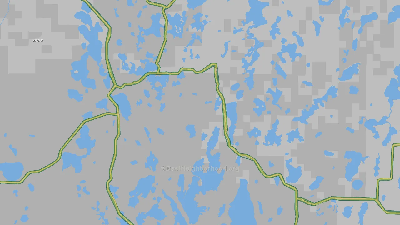Marcell, MN Map of Noise Levels in Marcell