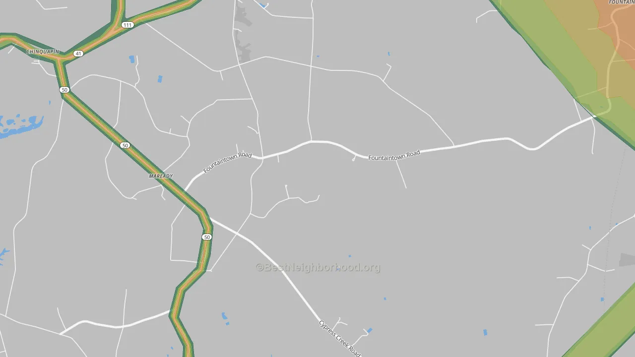 Maready, NC Map of Noise Levels in Maready