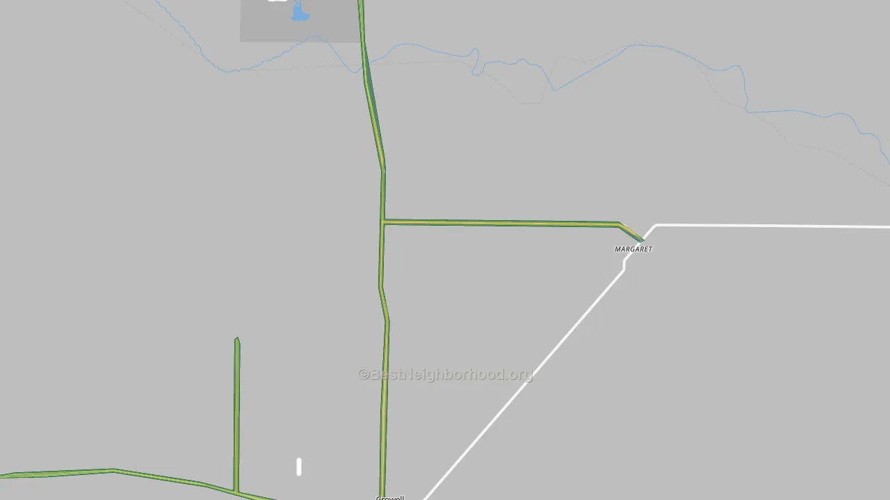 Margaret, TX Map of Noise Levels in Margaret