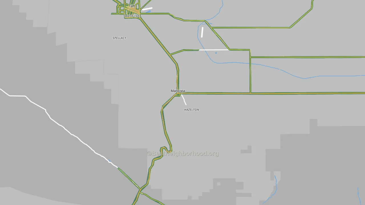 Maricopa, CA Map of Noise Levels in Maricopa