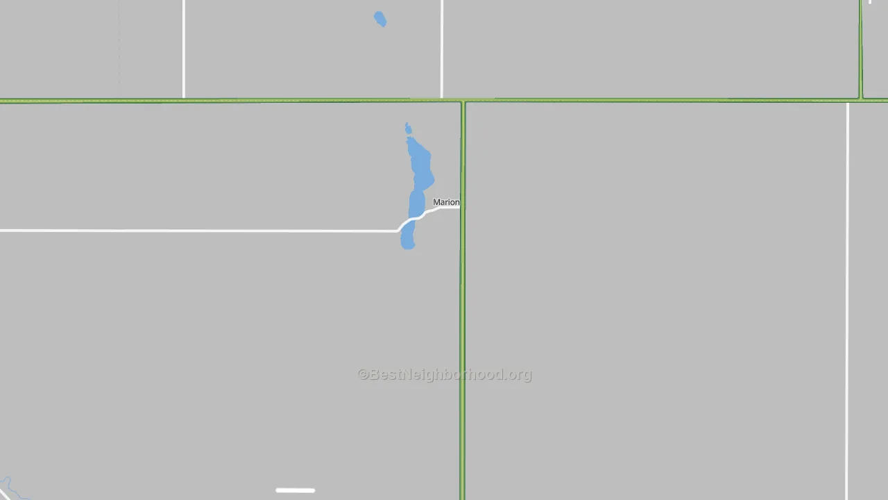 Marion, ND Map of Noise Levels in Marion