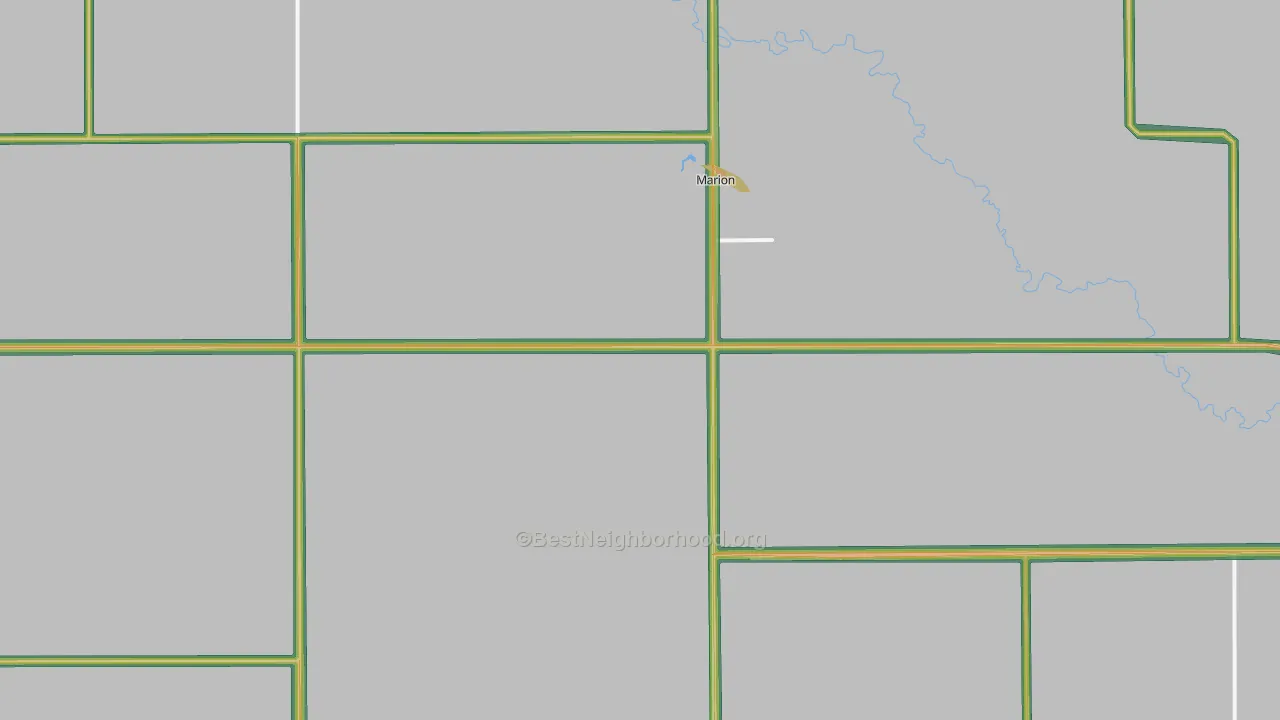 Marion, SD Map of Noise Levels in Marion
