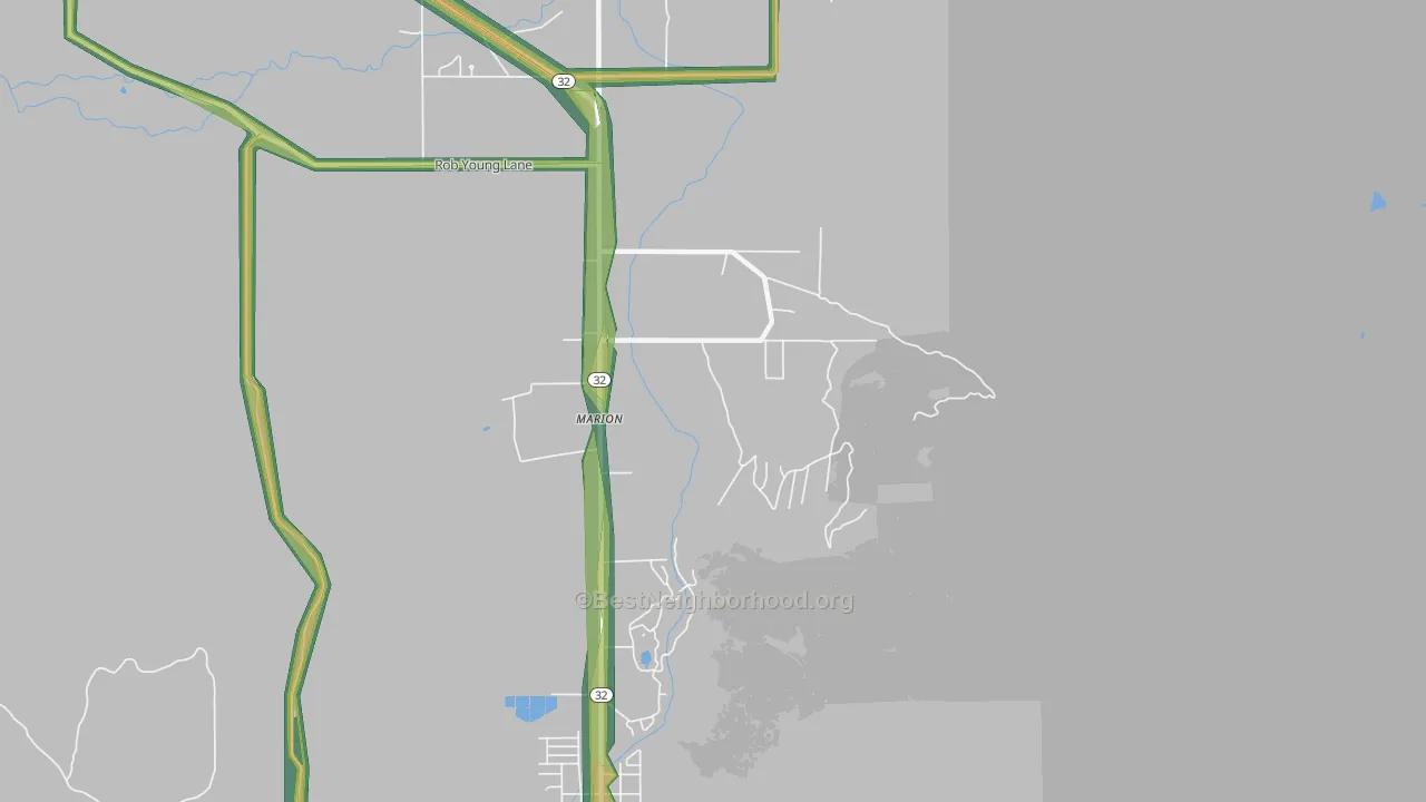 Marion, UT Map of Noise Levels in Marion