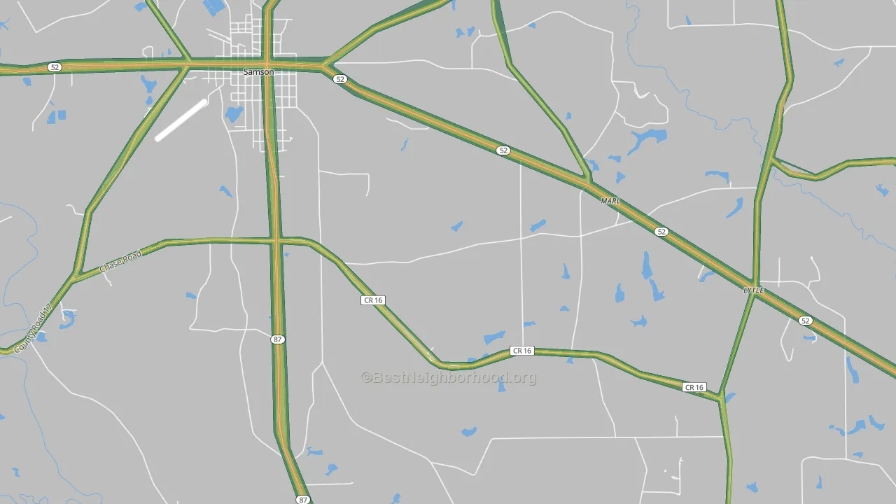 Marl, AL Map of Noise Levels in Marl