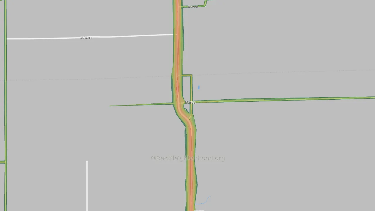 Maroa, IL Map of Noise Levels in Maroa