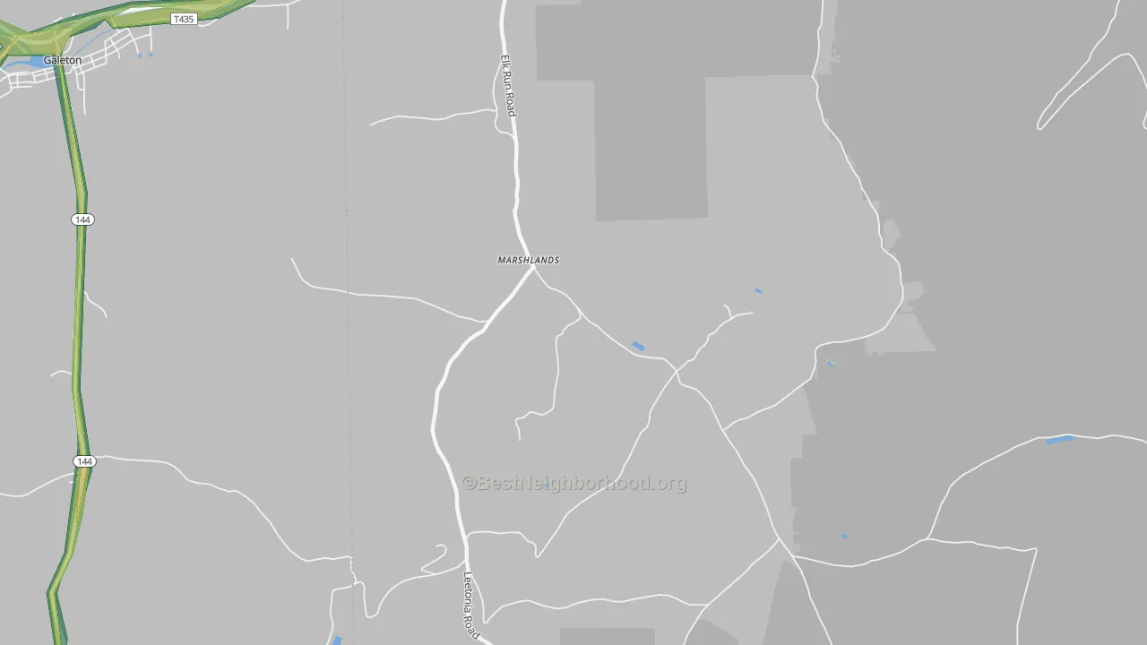 Marshlands, PA Map of Noise Levels in Marshlands