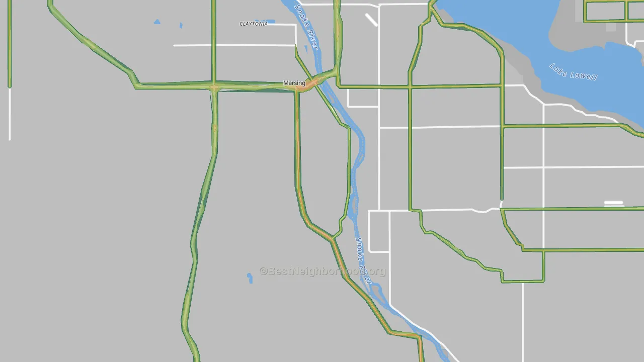 Marsing, ID Map of Noise Levels in Marsing