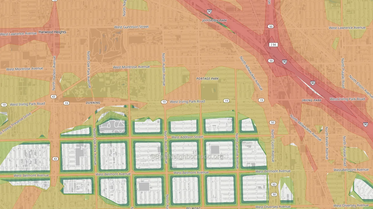 Martin Luther, Chicago, IL Map of Noise Levels in Martin Luther