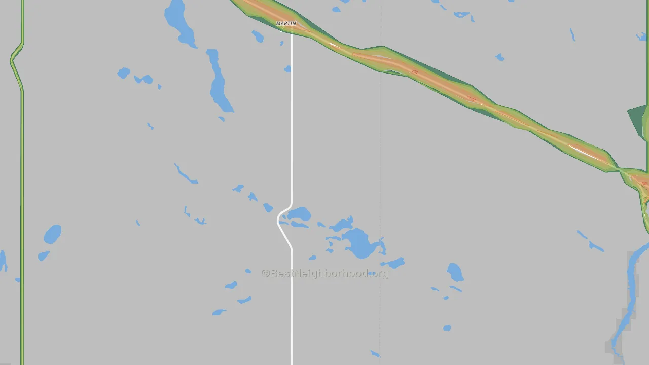 Martin, ND Map of Noise Levels in Martin