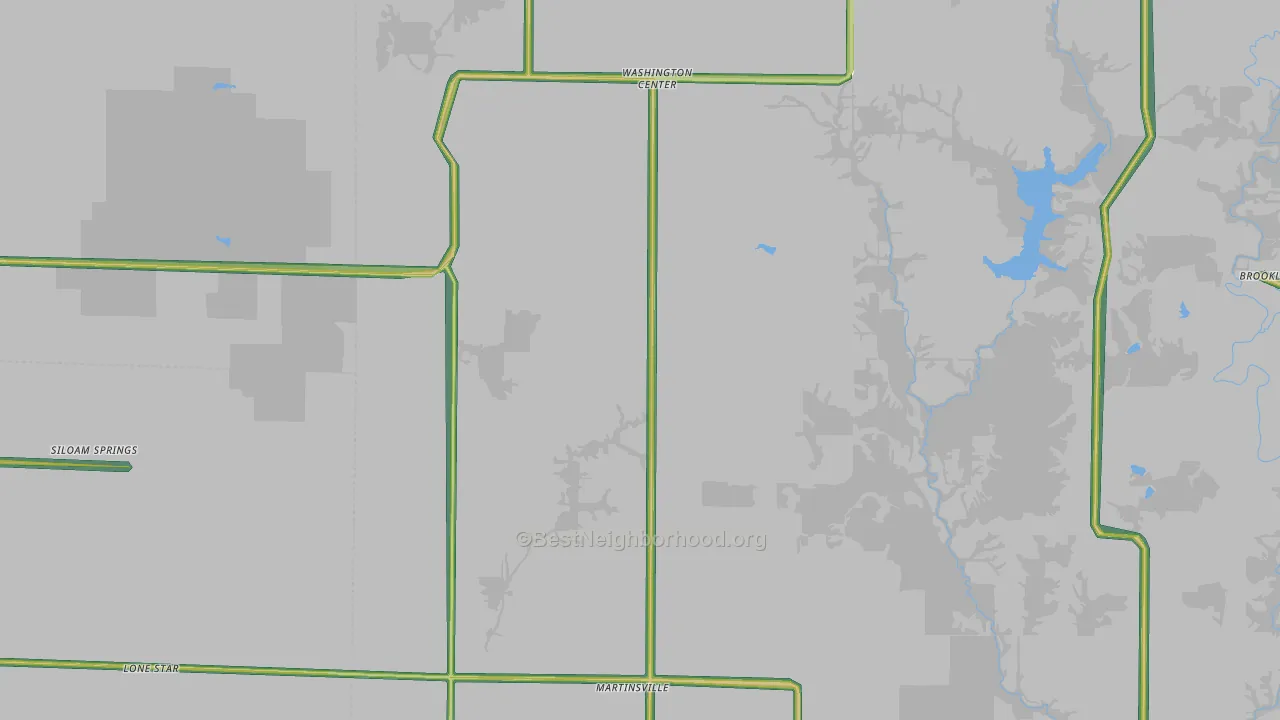 Martinsville, MO Map of Noise Levels in Martinsville