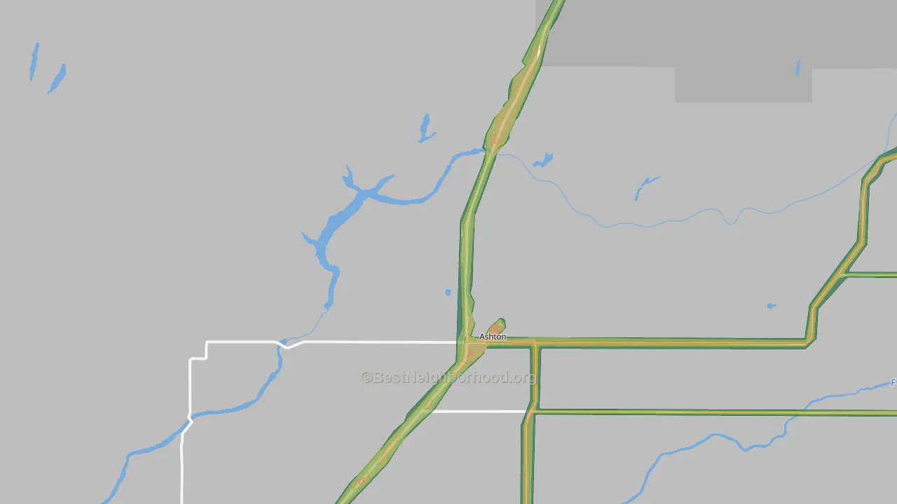 Marysville, ID Map of Noise Levels in Marysville