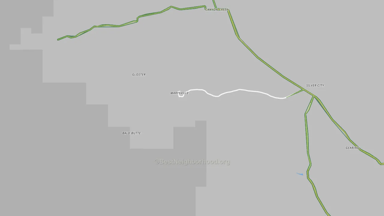 Marysville, MT Map of Noise Levels in Marysville