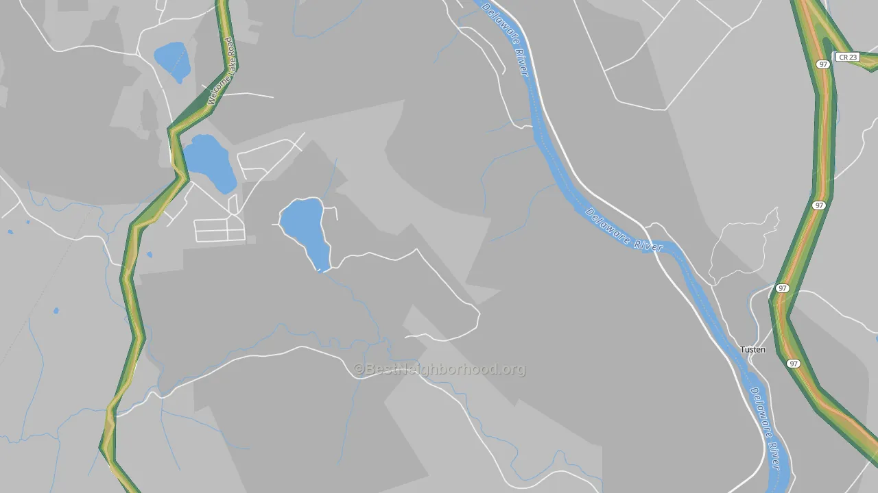 Mast Hope, PA Map of Noise Levels in Mast Hope
