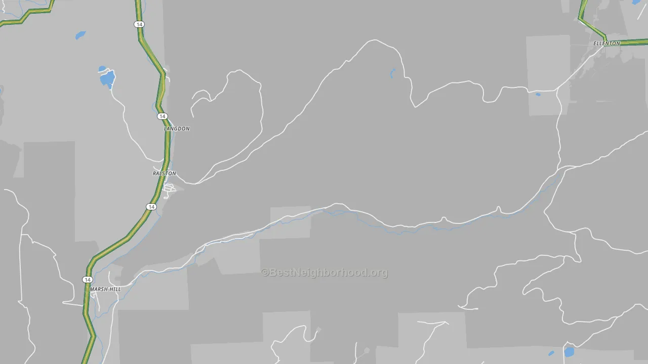 Masten, PA Map of Noise Levels in Masten