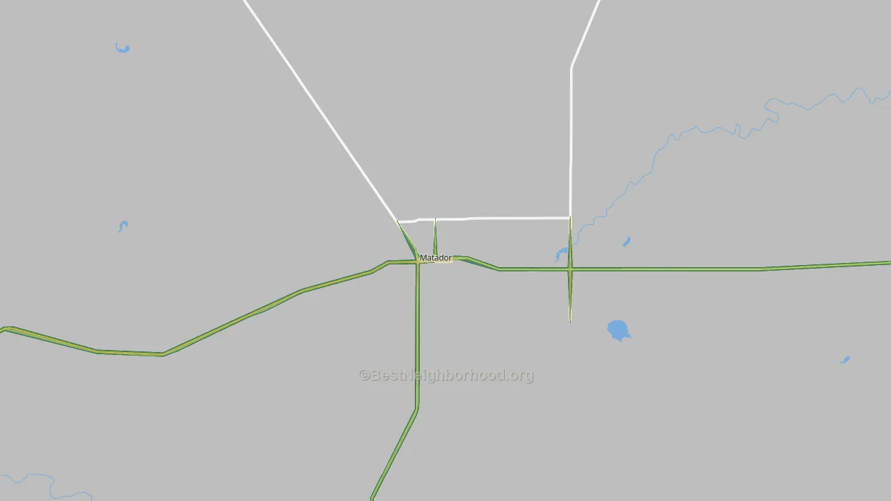 Matador, TX Map of Noise Levels in Matador