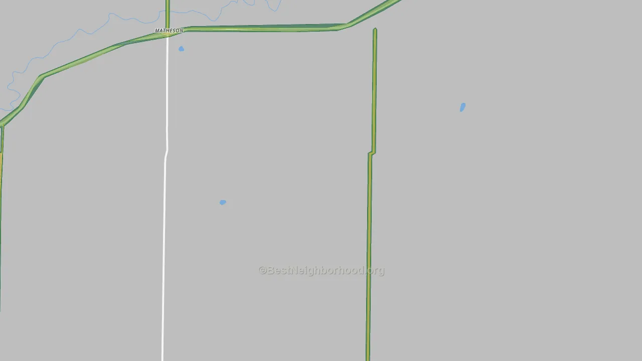 Matheson, CO Map of Noise Levels in Matheson