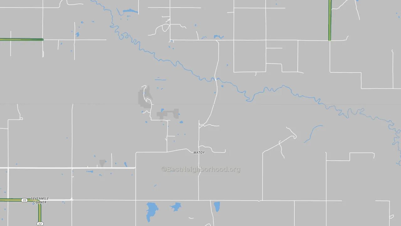 Matoy, OK Map of Noise Levels in Matoy