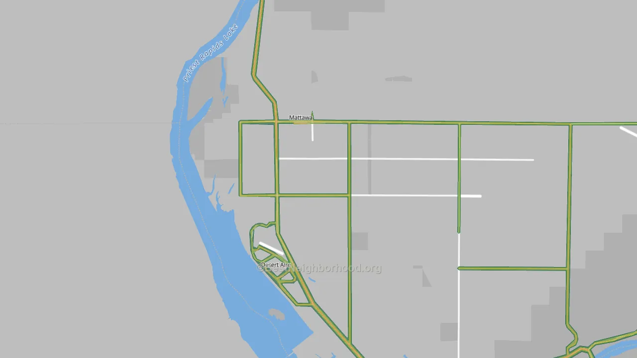 Mattawa, WA Map of Noise Levels in Mattawa