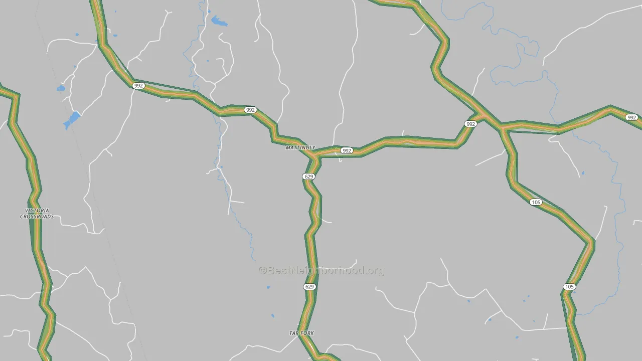 Mattingly, KY Map of Noise Levels in Mattingly