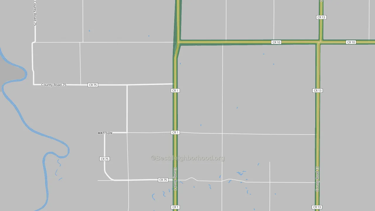 Mattson, MN Map of Noise Levels in Mattson