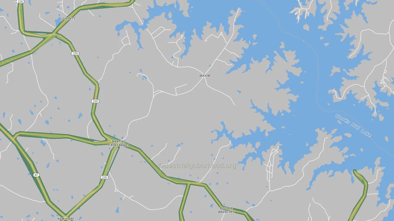Maxim, GA Map of Noise Levels in Maxim