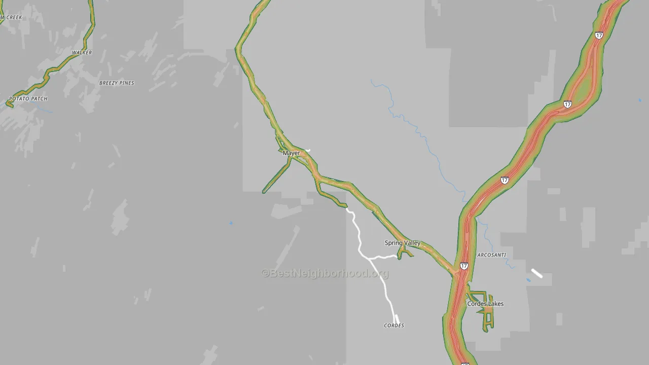 Mayer, AZ Map of Noise Levels in Mayer