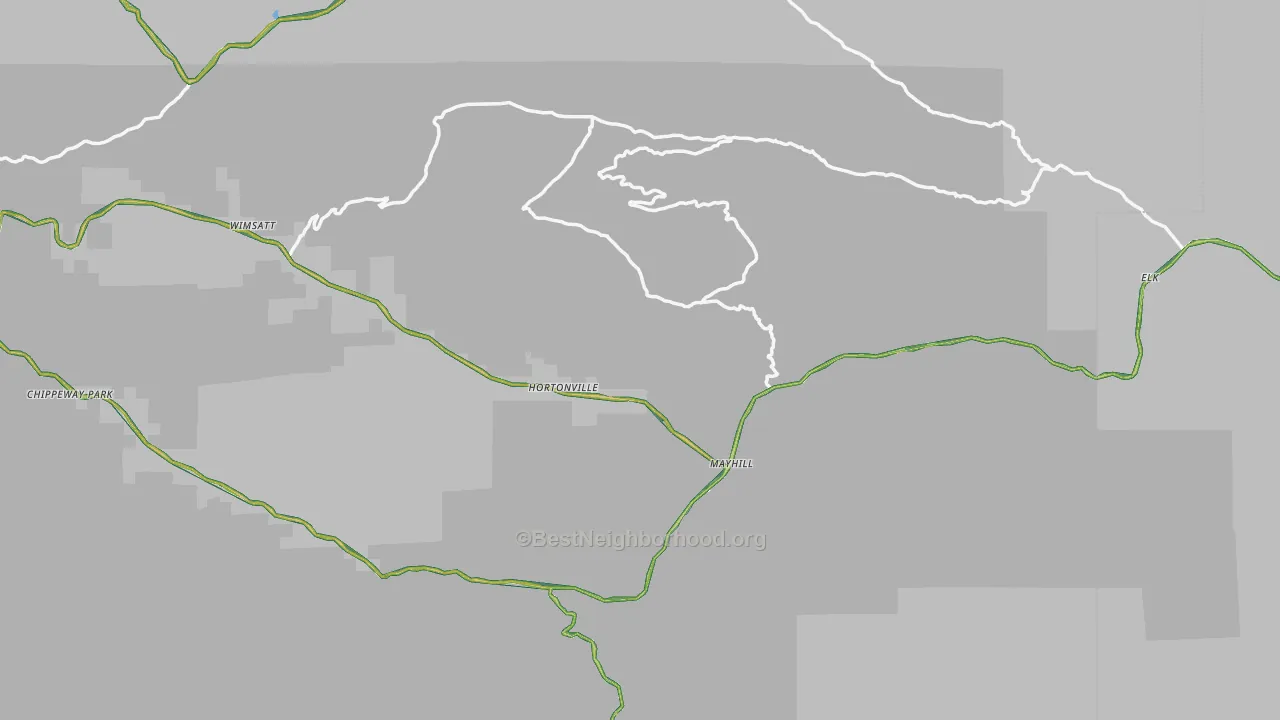 Mayhill, NM Map of Noise Levels in Mayhill