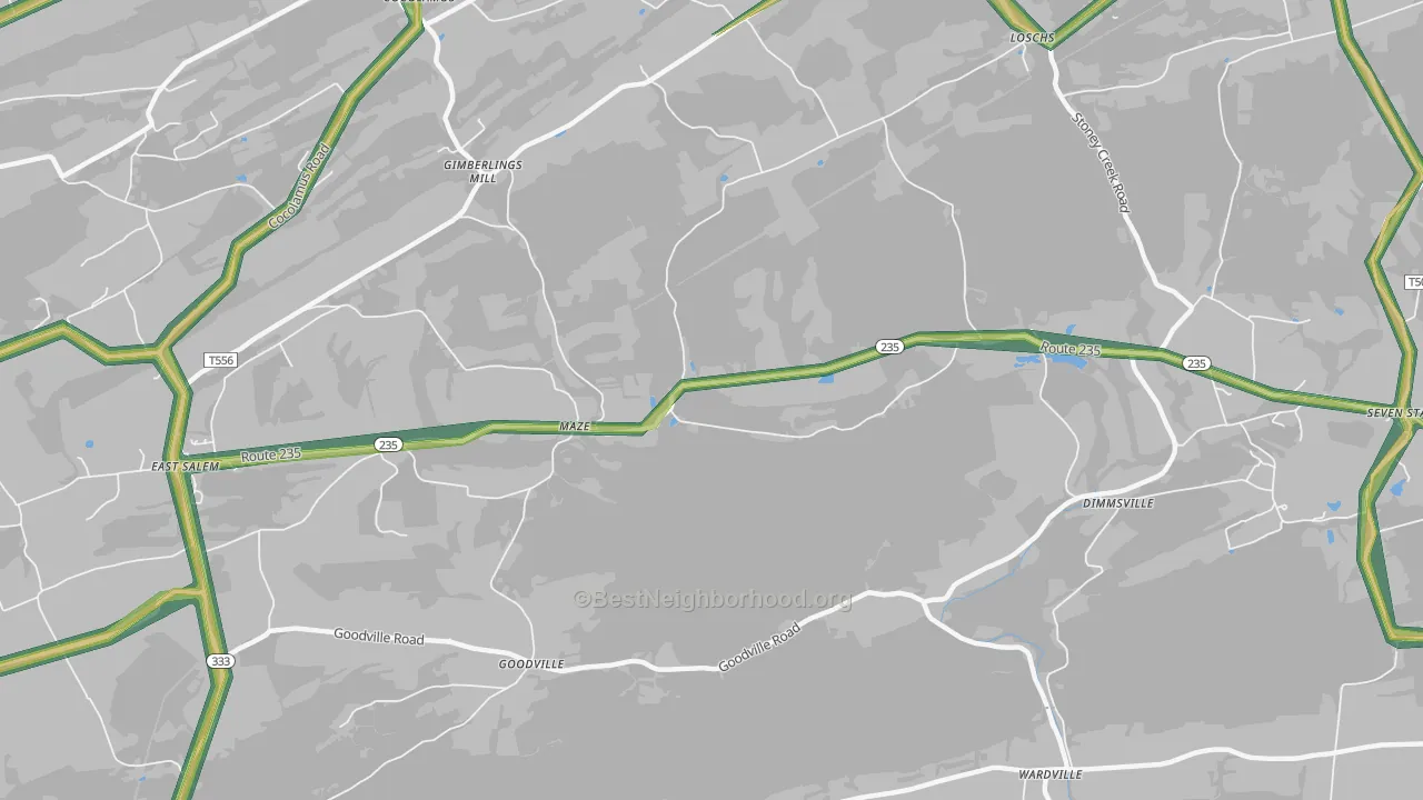 Maze, PA Map of Noise Levels in Maze
