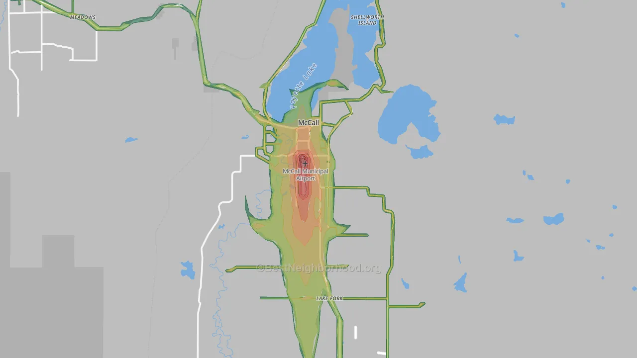 McCall, ID Map of Noise Levels in McCall