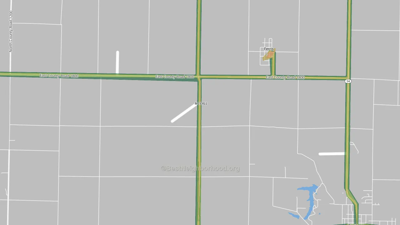 McCall, IL Map of Noise Levels in McCall