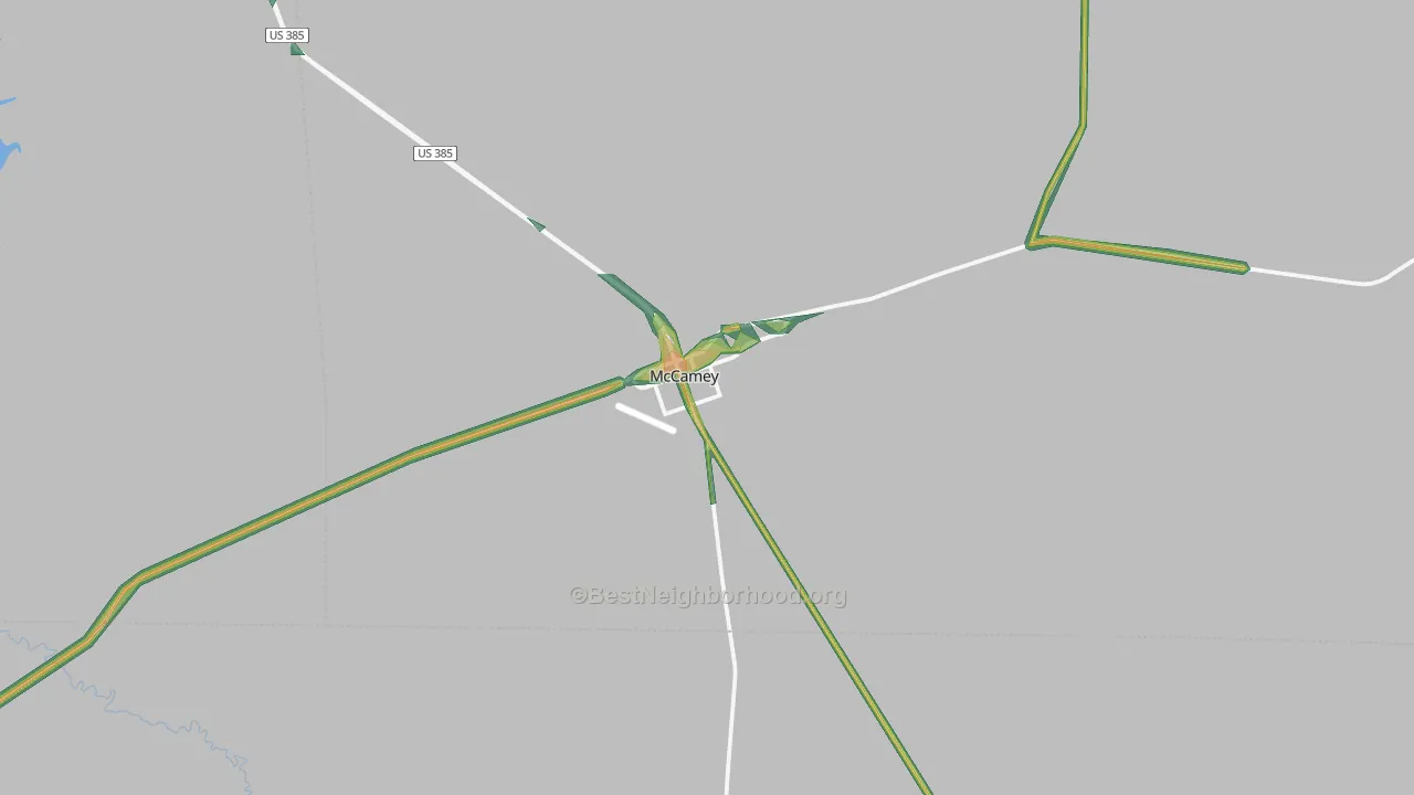 McCamey, TX Map of Noise Levels in McCamey