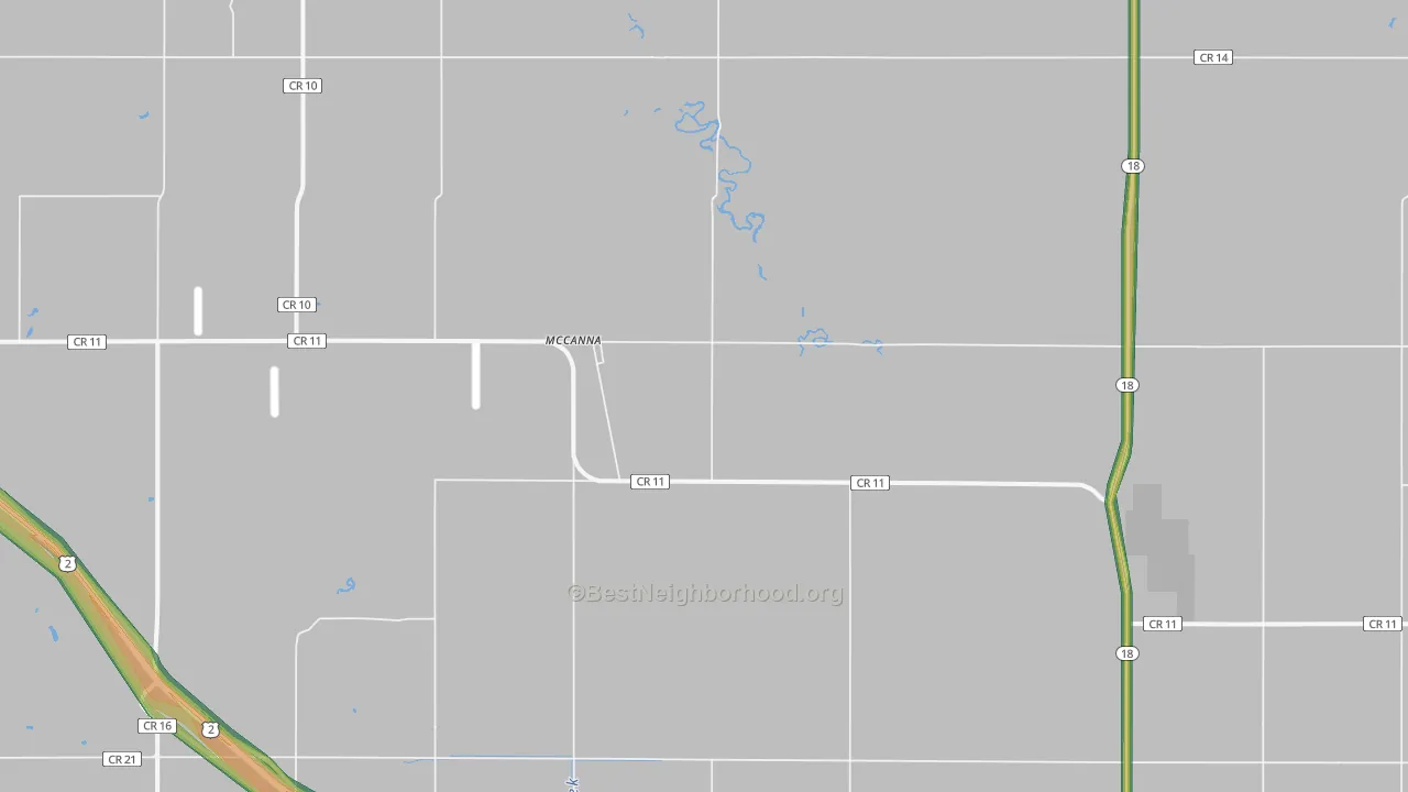 McCanna, ND Map of Noise Levels in McCanna