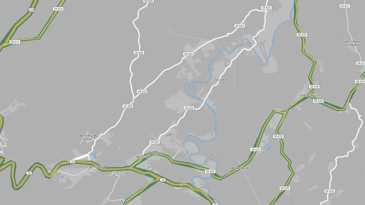 McClung, VA Map of Noise Levels in McClung