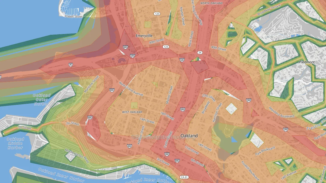 McClymonds, Oakland, CA Map of Noise Levels in McClymonds