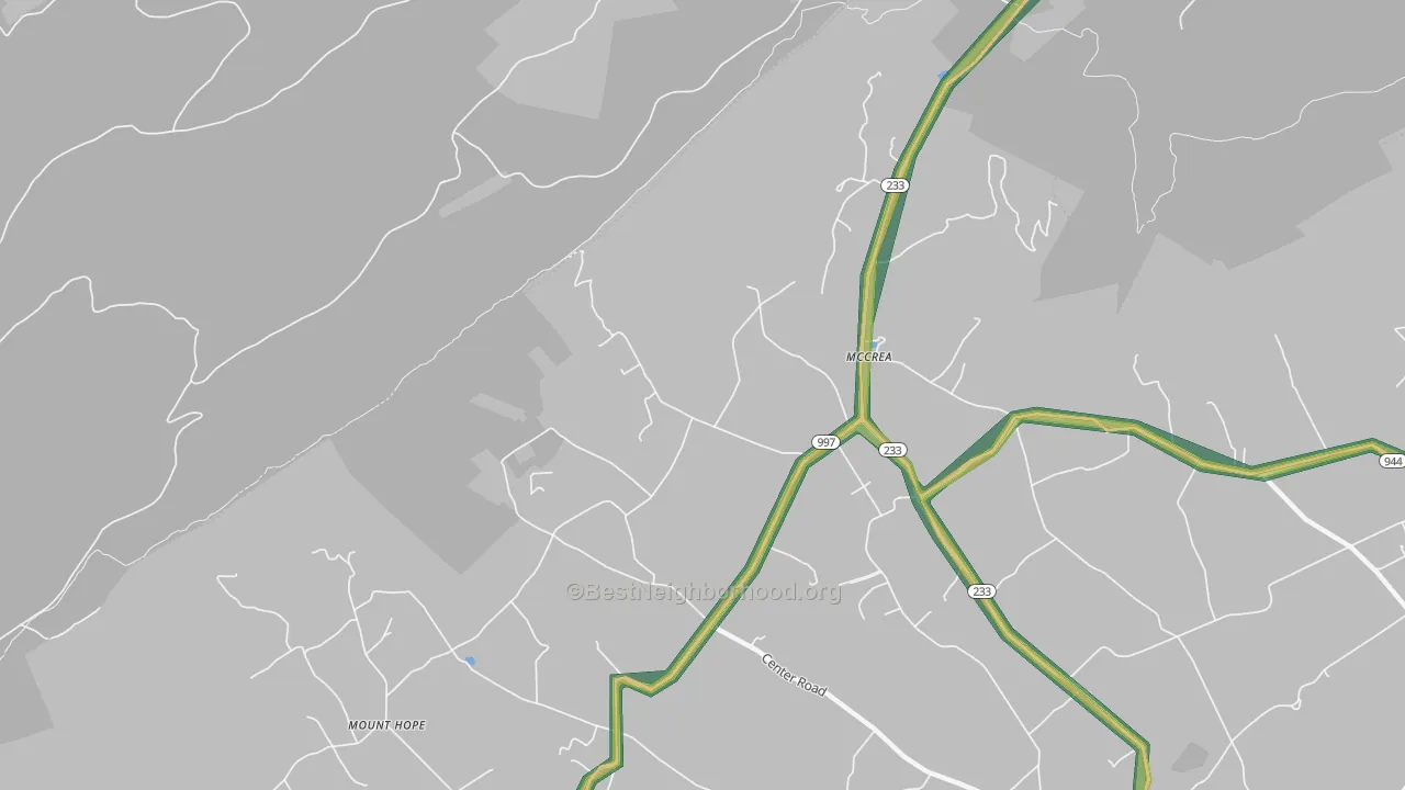 McCrea, PA Map of Noise Levels in McCrea