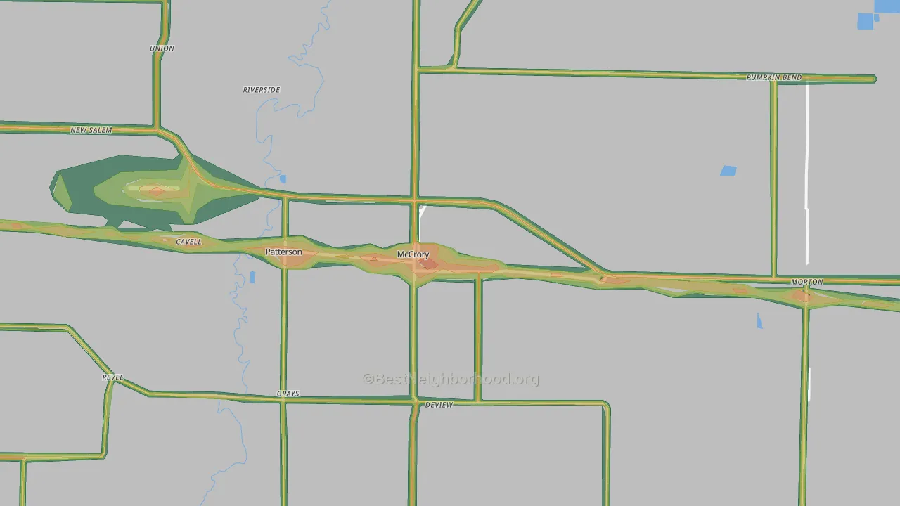 McCrory, AR Map of Noise Levels in McCrory