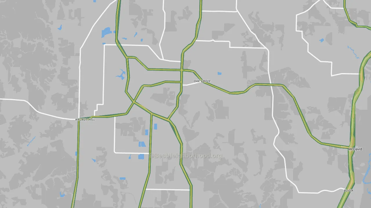 McDavid, FL Map of Noise Levels in McDavid