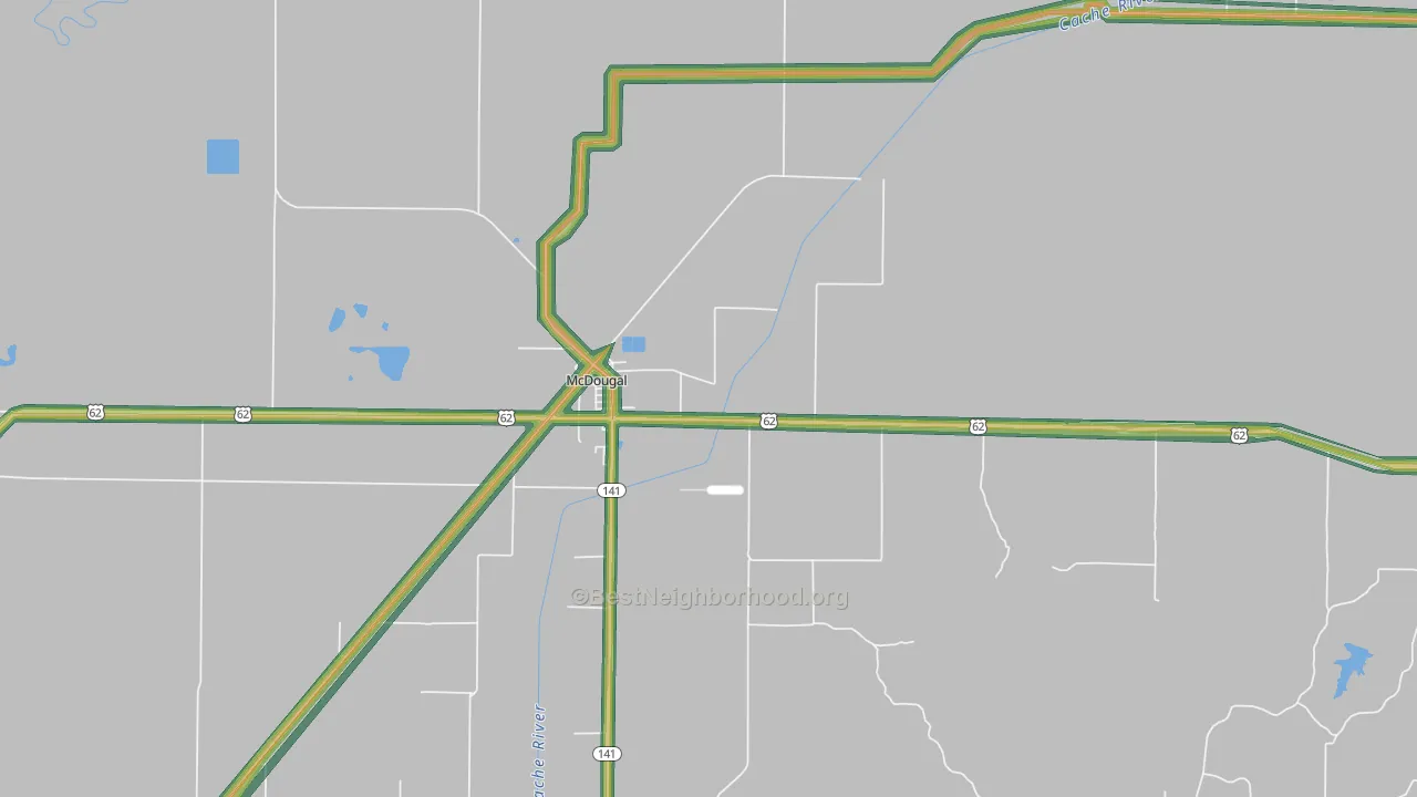 McDougal, AR Map of Noise Levels in McDougal