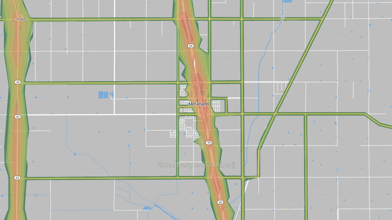 McFarland, CA Map of Noise Levels in McFarland